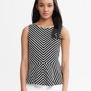 Banana Republic Chevron Peplum Top